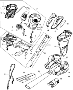Page A Diagram and Parts List for BV4000 Type 3 Black and Decker Leaf Blower / Vacuum